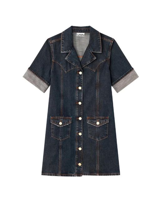 Ganni Blue Mini Dress