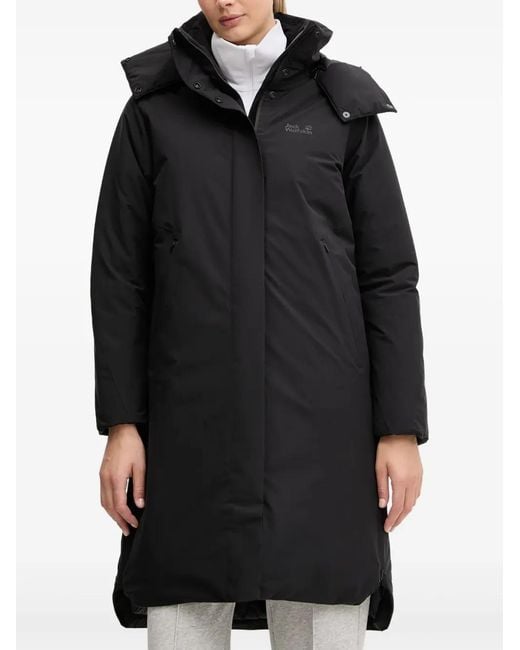Jack Wolfskin Black Hooded Zip-Up Jacket