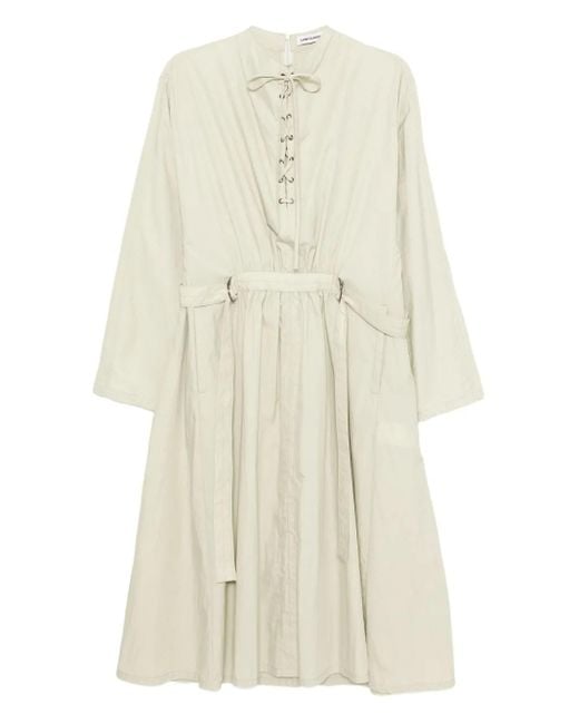 Low Classic ベルテッド ドレス White