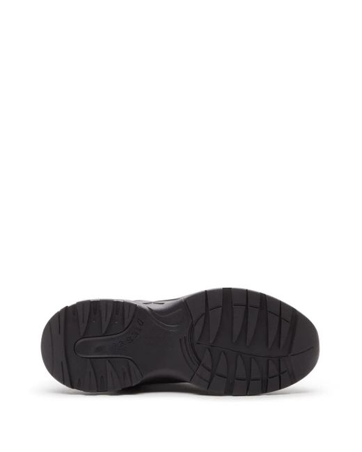 DIESEL Black S-D-Runner X-Slip-On Sneakers With Matte Oval D Instep