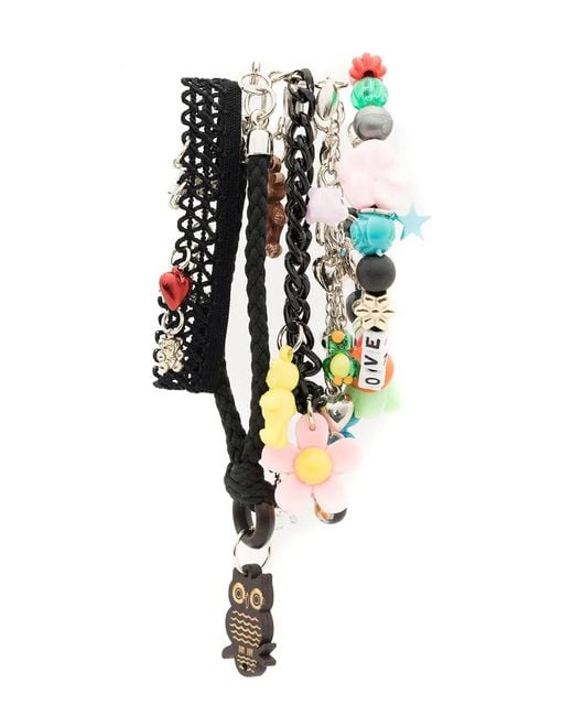 Amir Slama White Multi-Chain Stack Bracelet