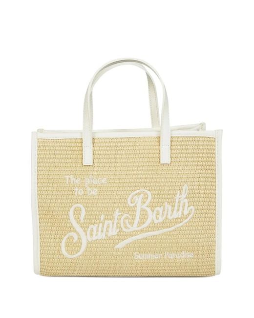 Mc2 Saint Barth Natural Sac Cabas Vivian À Broderies