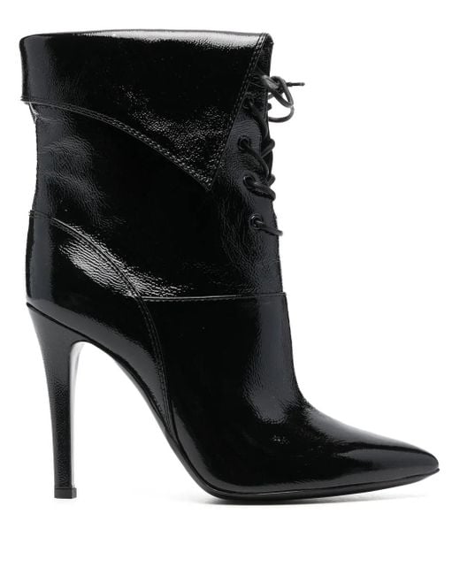 Philosophy Di Lorenzo Serafini Black Pointed-Toe 110Mm Lace Boots