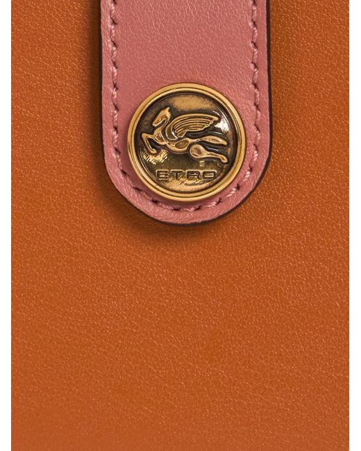 Etro Orange Kleines Portemonnaie