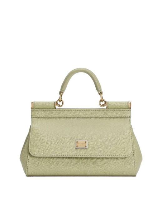 Dolce & Gabbana Metallic Sicily Small Leather Handbag