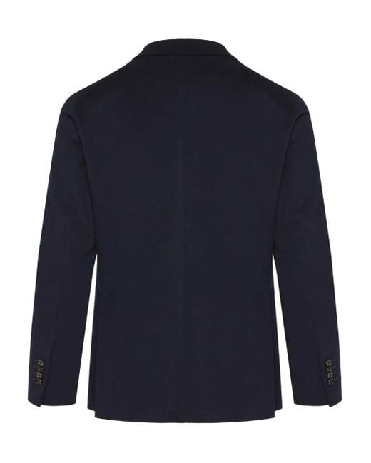 Tagliatore Blue Buttoned Jacket for men