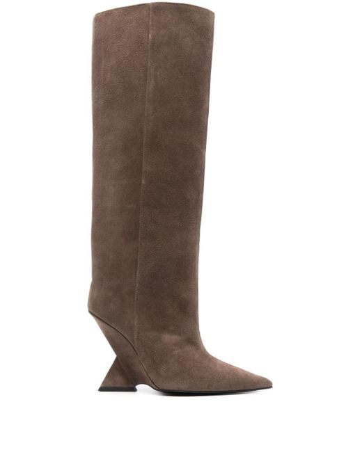 The Attico Brown Cheope 105mm Suede Boots