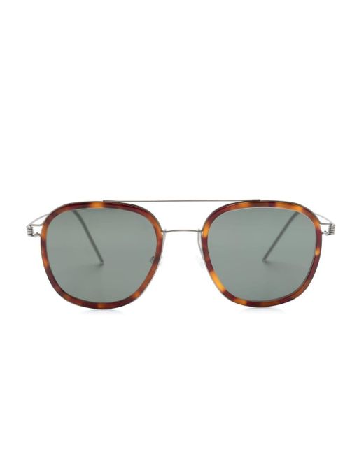 Lindberg Gray Pilot-frame Sunglasses
