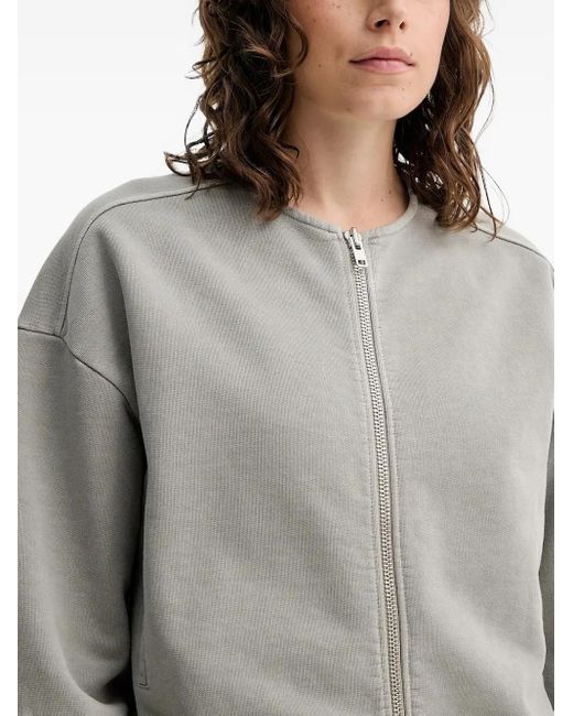 Won Hundred Sweater Met Rits En Zak in het Gray