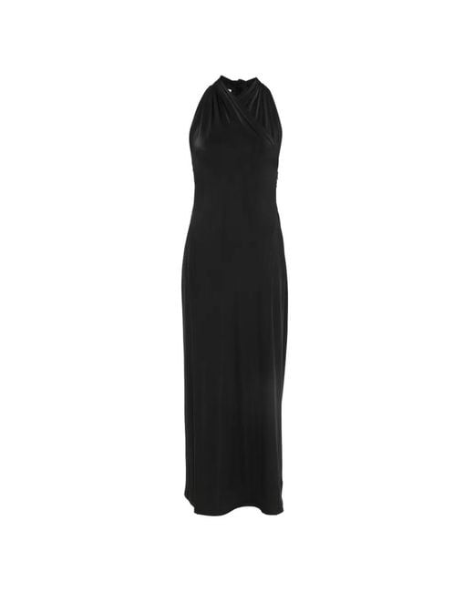Another Tomorrow Black Slevveless Maxi Dress