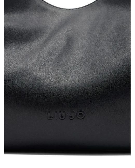 Liu Jo Black Large Chain-Embellished Shoulder Bag