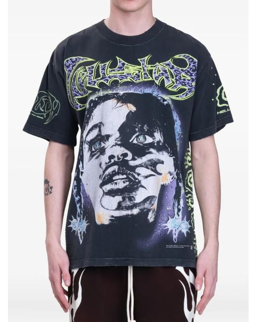 HELLSTAR Blue Amen T-Shirt for men