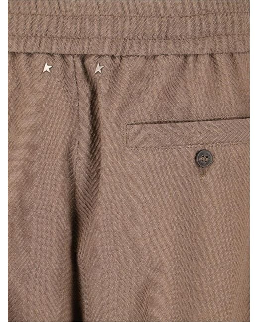 Golden Goose Deluxe Brand Natural Elastic-Waist Star-Appliqué Trousers for men