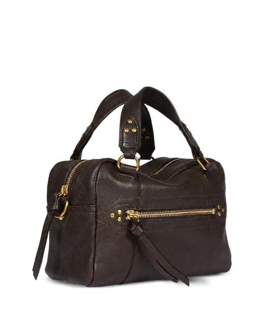 Jérôme Dreyfuss Black Lucky Bowling Zip Tote Bag