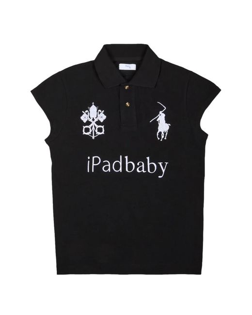 PRAYING Black Ipad Baby Sleeveless Polo Shirt