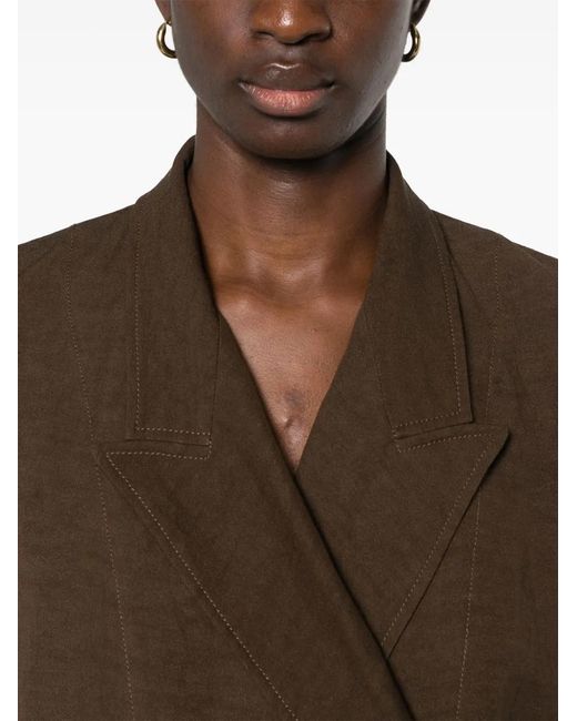 Uma Wang Brown Khloe Wrap-Around Blazer