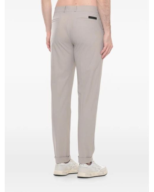 Rrd White Logo-Patch Turn-Up Trousers for men