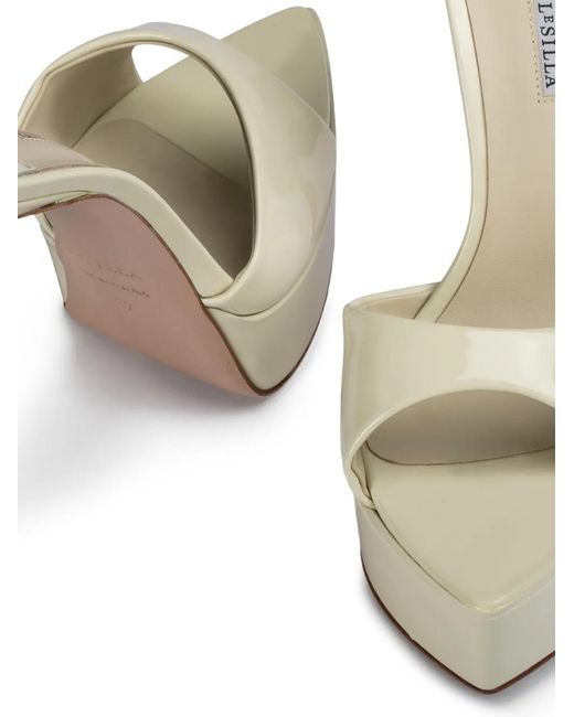 Le Silla White Uma Stiletto-Heel Sandals
