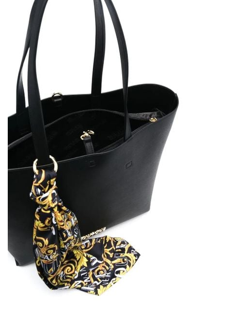 Versace Jeans Couture Black Faux-Leather Tote Bag