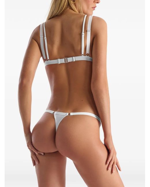 Maison Close White Fatale Triangle Bikini Top