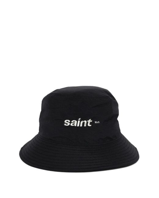 Sombrero de pescador con logo bordado SAINT Mxxxxxx de hombre de color Black