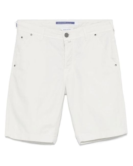 Jacob Cohen White Lou Shorts for men
