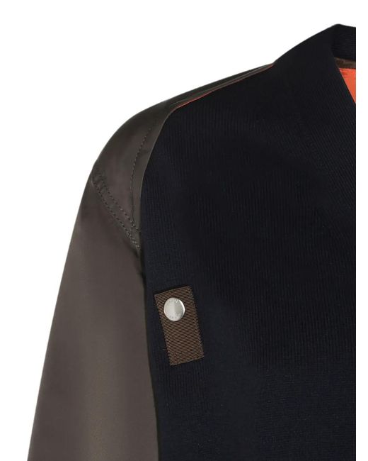 Sacai Black Panelled Cardigan