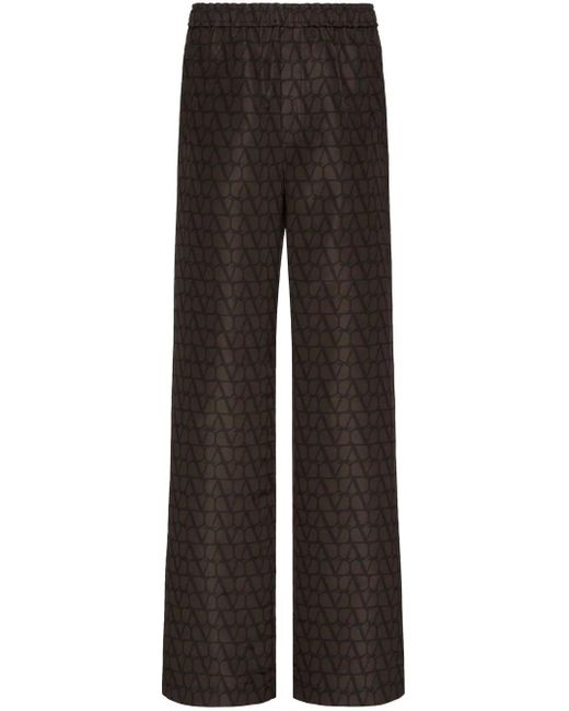 メンズ Valentino Garavani トワル イコノグラフ ワイドパンツ Black