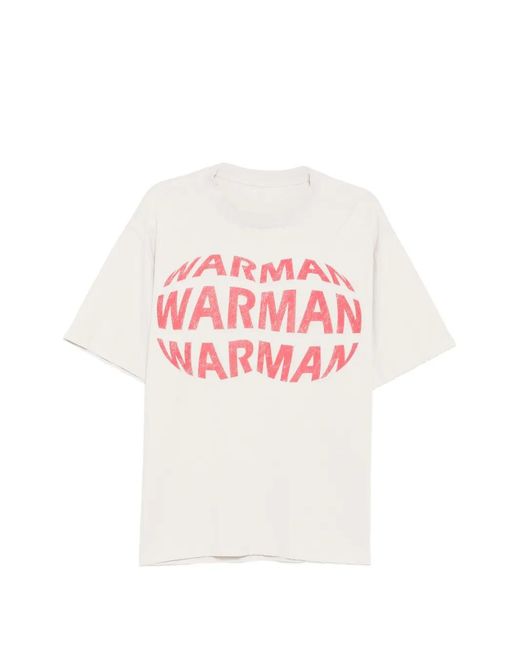 WARMAN Pink Printed T-Shirt for men