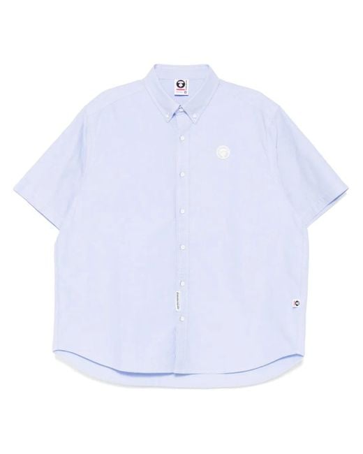 Aape By A Bathing Ape White Logo-Patch Shirt for men