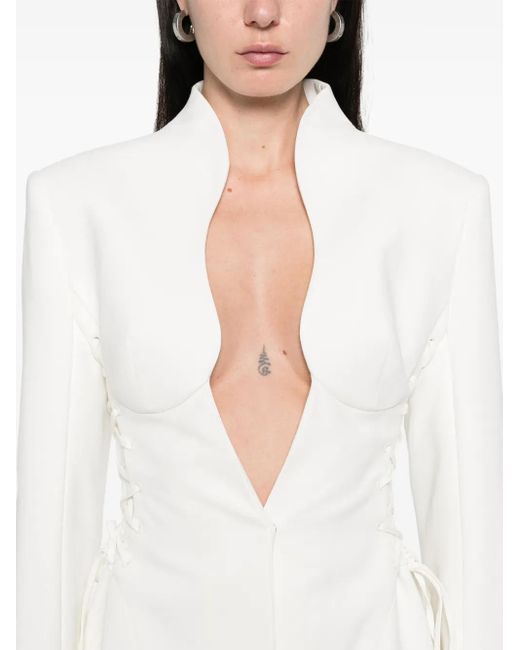 Giacca Con Lacci di Mugler in White