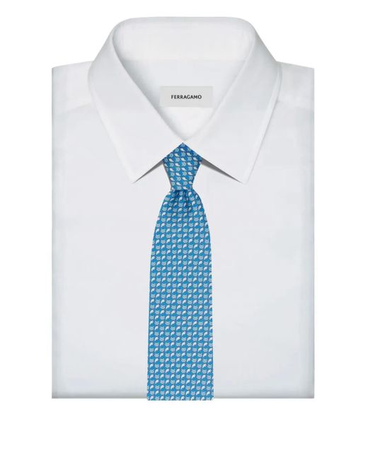 Cravatta di Ferragamo in Blue da Uomo