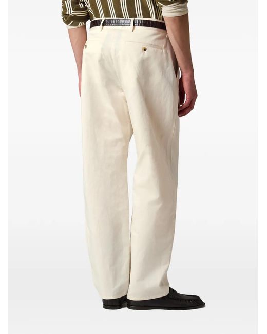 Paul Smith White Logo-Patch Trousers for men
