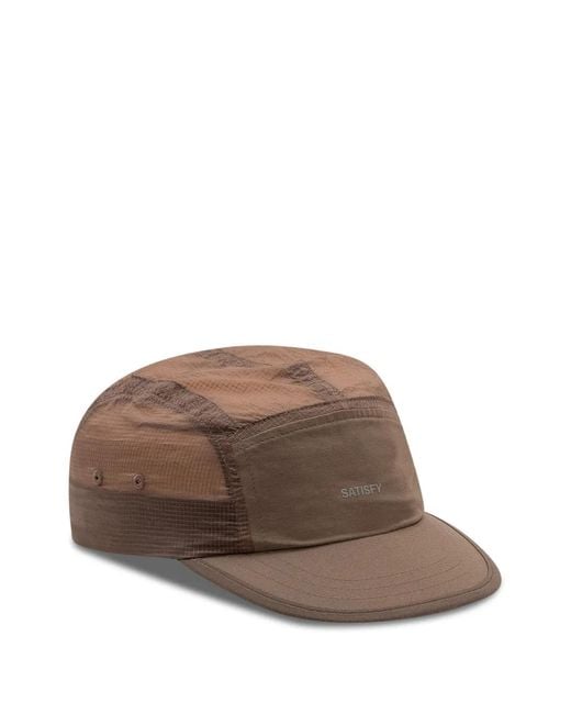 Satisfy Brown Logo-Print Cap Hat for men