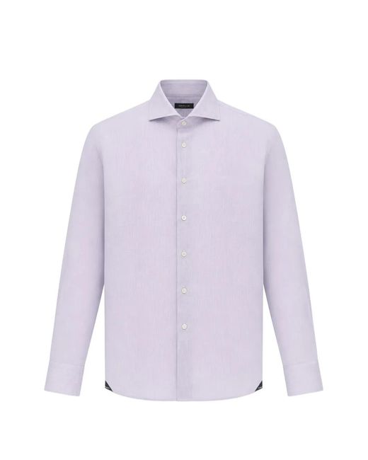 Tombolini Purple Long-Sleeve Spread-Collar Shirt for men