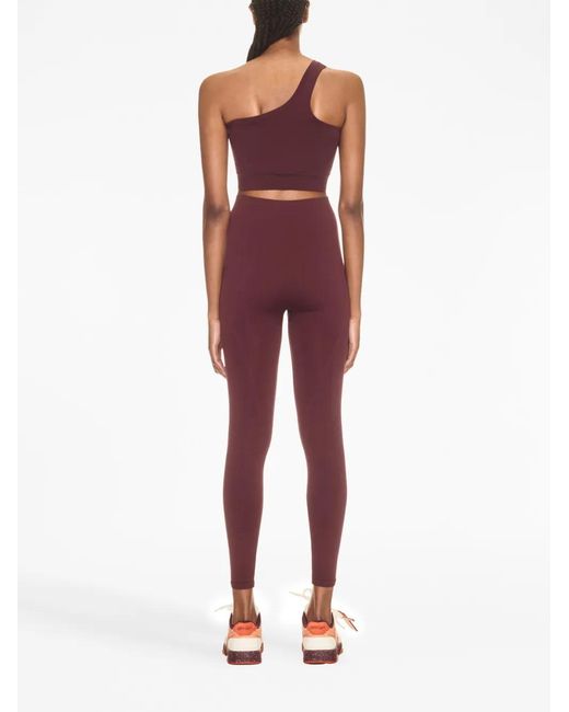 Off-White c/o Virgil Abloh Purple Off Stamp One-Shoulder Sports Bra