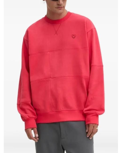 Sudadera con logo de corazón Desigual de hombre de color Red