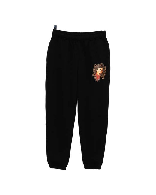 Melt Black Graphic-Print Track Pants for men