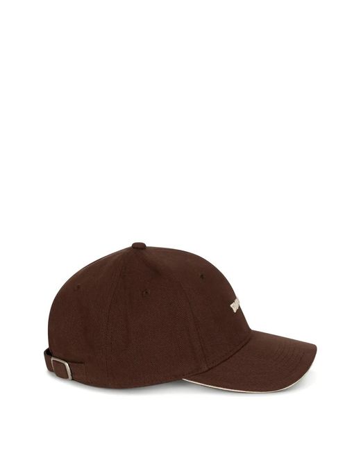 Paramidonna Brown Embroidered-Detail Cap