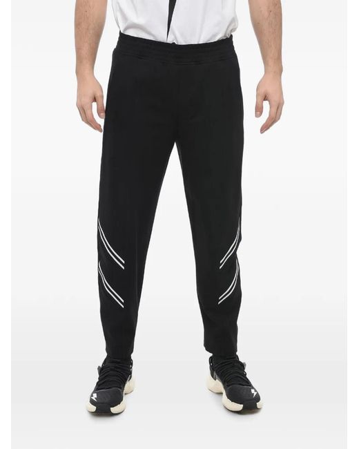 Neil Barrett Black Elasticed-Waistband Track Pants for men