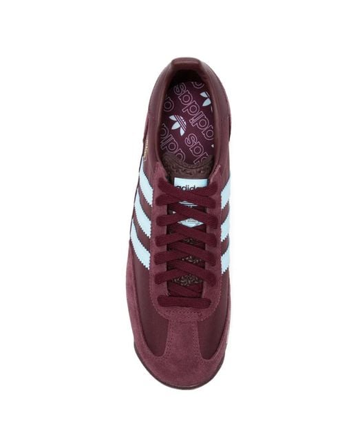 Adidas Purple Sl 72 Rs Stripes Leather Sneakers for men