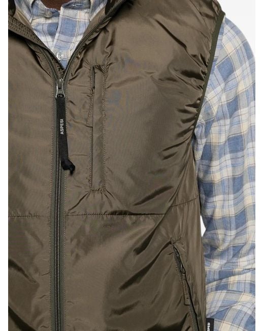 Aspesi Green Padded Gilet for men