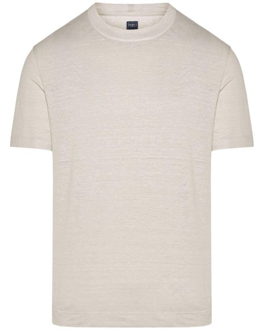 Fedeli White Extreme Slub T-shirt for men