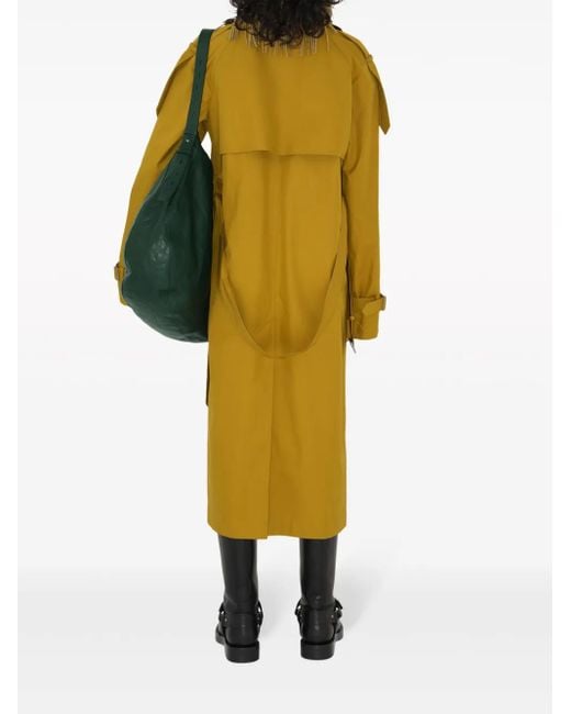 Gabardina con solapas de muesca anchas Burberry de color Yellow