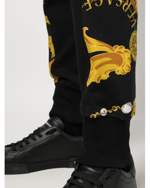 Pantalon à motif baroque Versace pour homme en coloris Black