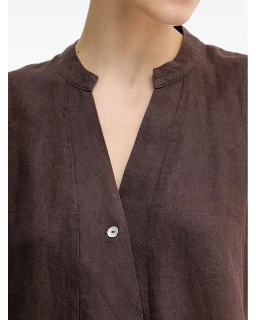 Benetton Brown Sleeveless V-Neck Mini Dress