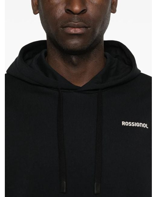 Rossignol Black Logo-Print Hoodie for men