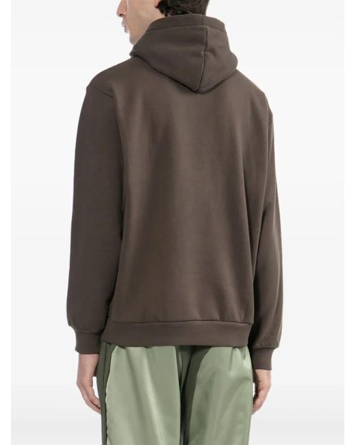 Chocoolate Gray Logo-Appliqué Hoodie for men