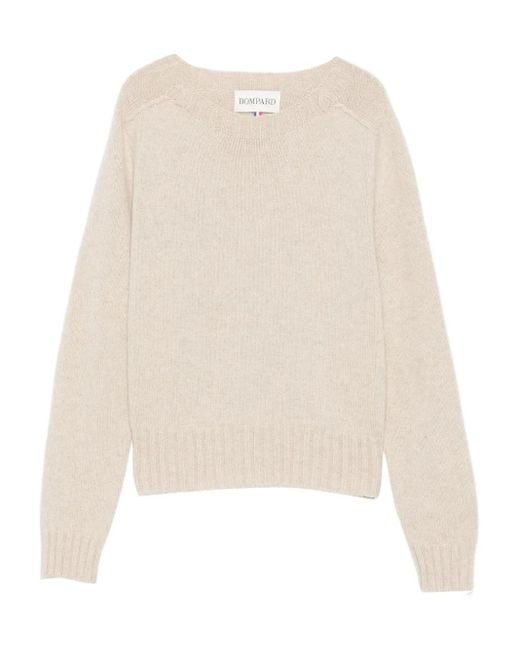 Eric Bompard ラウンドネック カシミアセーター Natural