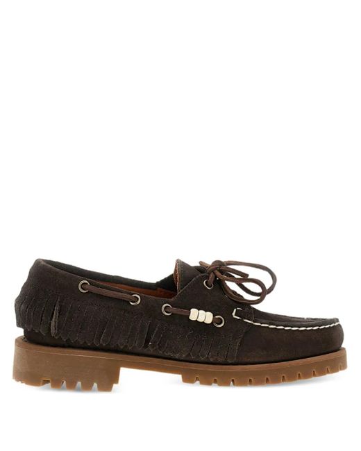 Sebago Brown Fringed Boat Shoes
